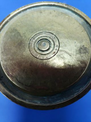 Vintage Brass Shell 40MM Military Trench Art Ashtray with lid 8