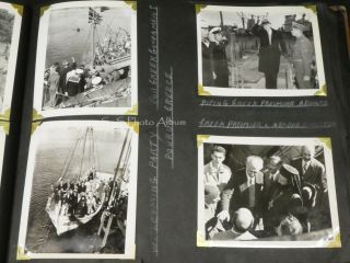 RARE WWII B&W Photo Album Royal Canadian Navy Prince David D - Day Allied Germans, 4