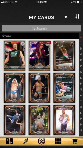 WWE Topps Slam Full Account Rare Cards Alexa Bliss Finn Balor Becky Lynch Low cc 12