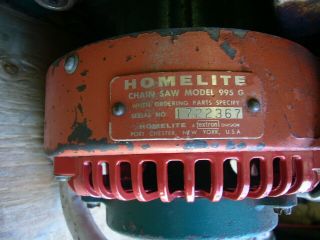 Homelite 995G vintage geardrive chainsaw 112cc ' s 6