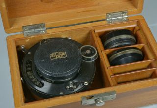 Carl Zeiss Jena Compur German Protarlinse 220mm 290mm 350mm Wood Box Rare