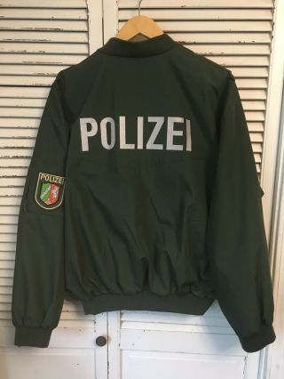 Vintage German Police Polizei Punk Rock Bomber Jacket Germany Men 