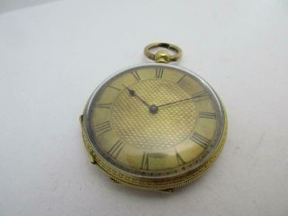 Antique 1880 Victorain 18ct Gold Pocket Watch 37.  7g 24.  32 Dwt K97
