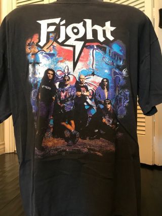 Rare Vtg Rob Halford Fight Tour Shirt Sz Xl Hogs Priest Rock Kix Metal Ozzy Dio