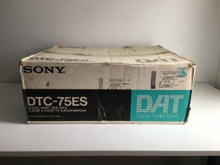 Sony DTC - 75ES DAT Recorder Machine.  Rare Vintage ' 91 Box No Remote.  EUC 10