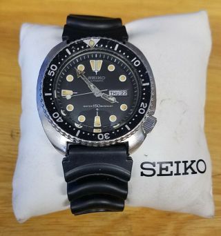 Vtg Old Seiko Diver 6309 - 7049 Japan A Suwa 150m Turtle Watch Serviced