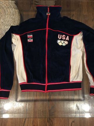 1980 Vintage Levi’s Official Olympic Velour Track Suit Size Lrg/lrg