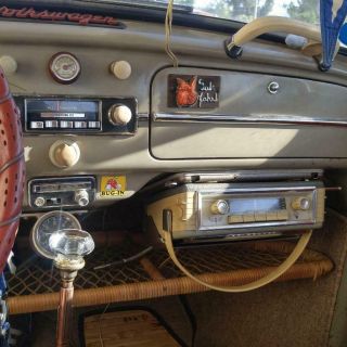 RARE Vintage VW UNDER DASH MOUNTING BRACKET & Blaupunkt Derby Portable Radio 3