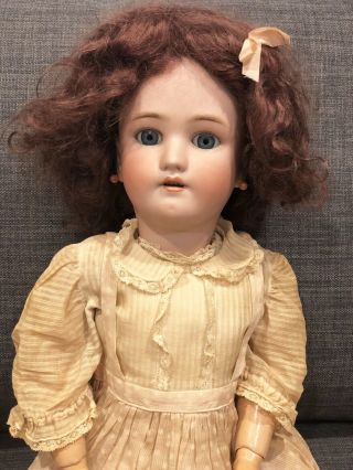 Antique German Heinrich Handwerck Halbig 25” Bisque Socket Head Doll Comp Body