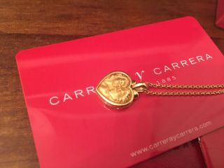 Solid 18ct Gold - Rare - Carrera y Carrera Romeo And Juliet Pendant And Necklace 10