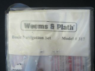 Weems Plath 317 Basic Navigation Set PLOTTER PARALLEL RULES MATTE DIVIDER PENCIL 2