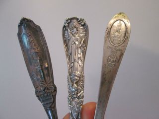 Three Antique Tiffany - Sterling - Souvenir Spoons - York 25