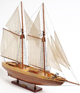 Schooner Bluenose Ii Wood Ship Model 38 " Sailboat Fully Assembled Fishing Boat