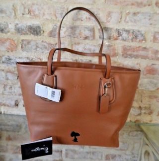 Nwt Coach Gloved Tanned Leather Snoopy Taxi Tote Rare Hard To Find Wow Must C