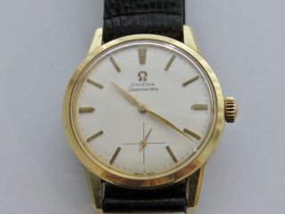 1959 Omega Yellow Gold Capped 35mm Hand Wind Seamaster Signed 5x