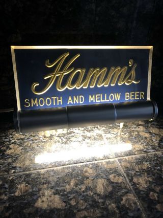 Vintage 1940’s Hamm’s Beer Sign Smooth and Mellow Hamms Back Bar Display Item 2