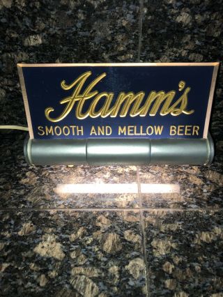 Vintage 1940’s Hamm’s Beer Sign Smooth and Mellow Hamms Back Bar Display Item 8