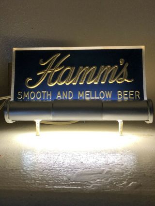 Vintage 1940’s Hamm’s Beer Sign Smooth and Mellow Hamms Back Bar Display Item 9