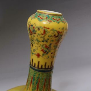 Antique Chinese Porcelain Garlic - head Famille - Rose Vase Yongzheng Marked 5