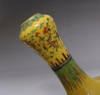 Antique Chinese Porcelain Garlic - head Famille - Rose Vase Yongzheng Marked 6