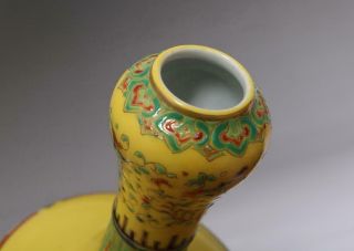 Antique Chinese Porcelain Garlic - head Famille - Rose Vase Yongzheng Marked 7