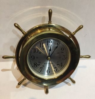Seth Thomas Helmsman - W Ship’s Wheel Clock E537 - 001 W Key German Movement