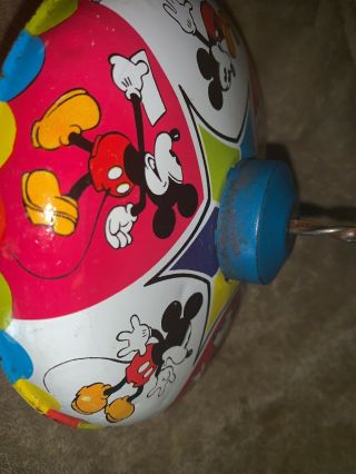 Vintage 1975 Walt Disney Mickey Mouse Spinning Top 2