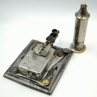 Lovely antique 1910 LE CUISTOT breveté flint petrol benzin lighter feuerzeug 2