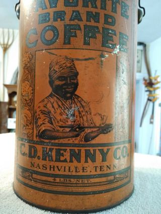 Rare Vintage Mammy ' s Favorite Brand Coffee tin - Advertising Nashville,  Tenn tin 5