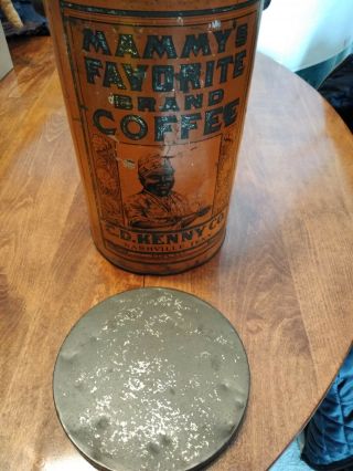 Rare Vintage Mammy ' s Favorite Brand Coffee tin - Advertising Nashville,  Tenn tin 9