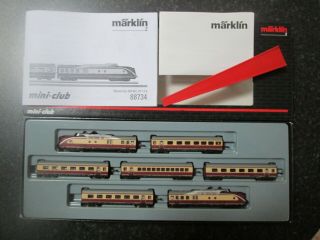 Marklin Spur Z Scale/gauge.  " Mediolanum " Diesel Powered Rail Car Train.  Rare.