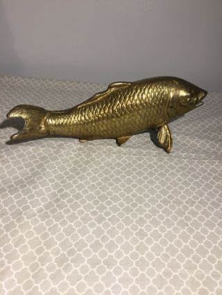 Vintage Antique 10 " Bronze,  Brass Fish Figure Sculpture