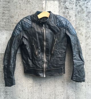 Vintage Leather Motorcycle Jacket Monza 70 