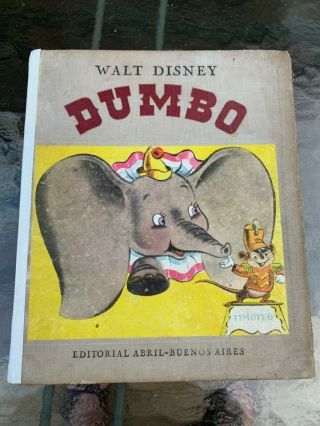 Antique Walt Disney’s Dumbo Book 1945 Spanish