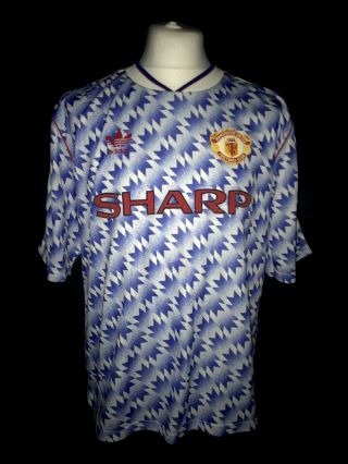 Manchester United 1990 - 92 Away Vintage Football Shirt -