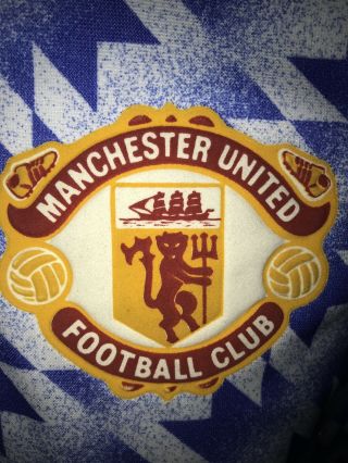 Manchester United 1990 - 92 Away Vintage Football Shirt - 3