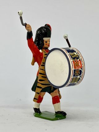 Vintage RARE Britains Models 20 Metal Highland Pipe band Toy soldier (A19) 11