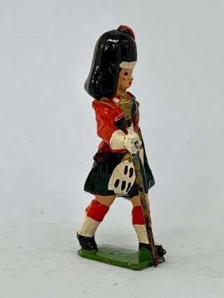 Vintage RARE Britains Models 20 Metal Highland Pipe band Toy soldier (A19) 9