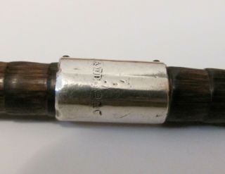 Rare Vintage Sterling Silver Match Safe Holder Striker Walking Stick Cane 1 of 6 8