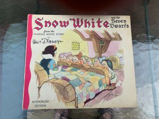 Antique Snow White And The Seven Dwarfs Book - Authorized Ed 1938
