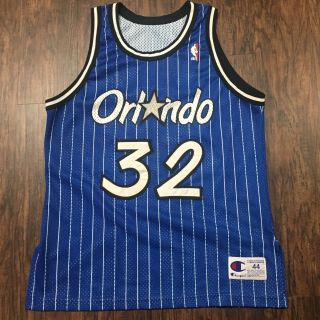 Vintage Authentic Shaquille O’neal Orlando Magic Champion Jersey 44 Large Penny