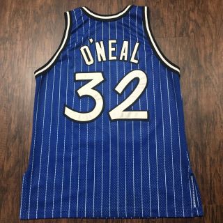 Vintage Authentic Shaquille O’neal Orlando Magic Champion Jersey 44 Large Penny 4