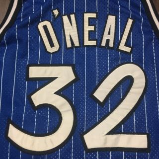 Vintage Authentic Shaquille O’neal Orlando Magic Champion Jersey 44 Large Penny 5
