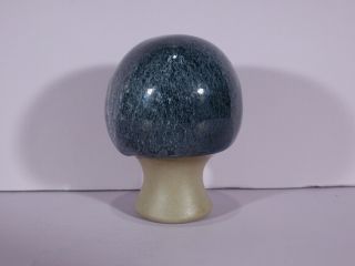 Vintage MCM Robert Maxwell Pottery Blue Glaze Mushroom 3