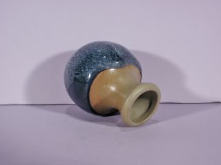 Vintage MCM Robert Maxwell Pottery Blue Glaze Mushroom 4