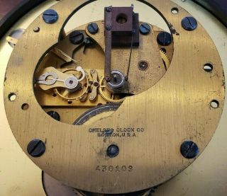 WWII US NAVY ships Clock runs serial 430109 May 1944 Zig Zag w/Key 5