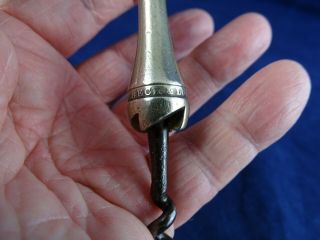 Very Rare Antique Dogtooth Type Corkscrew Marked 