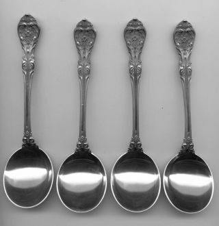 4 King Edward Cream Soup Spoon By Gorham Sterling Silver 6 - 1/4 Inch