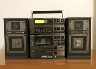 Vintage Sony Fh - 7 Mkii Portable Stereo Boombox Ghetto Blaster Cassette Radio