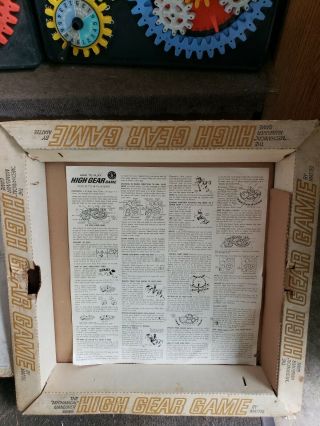 2 - Vintage Mattel High Gear Board Game Turning Interlocking Gears Family Fun 1box 3